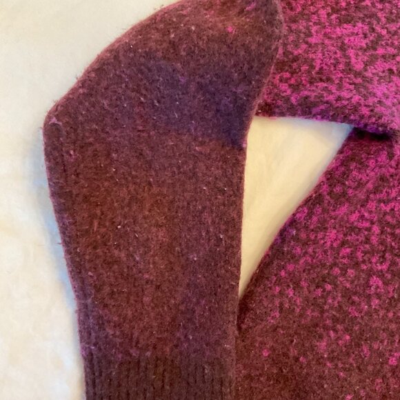 Athleta Womens Medium Sweater Crewneck Wool Purple Jacquard Ombre - Picture 4 of 16